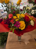 Sunshine & Ruby – Bright Mixed Flower Bouquet