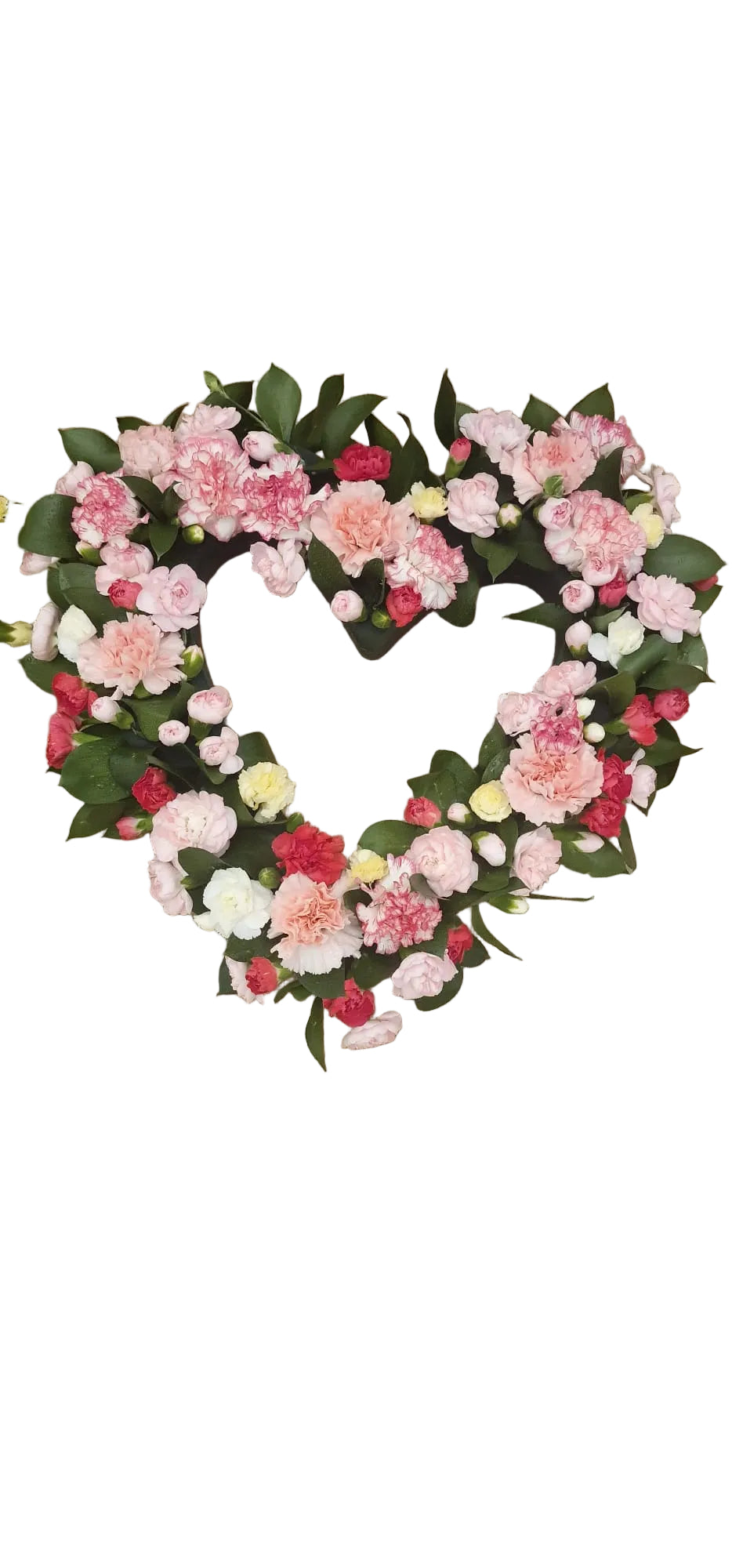Heart-Shaped Funeral Flowers