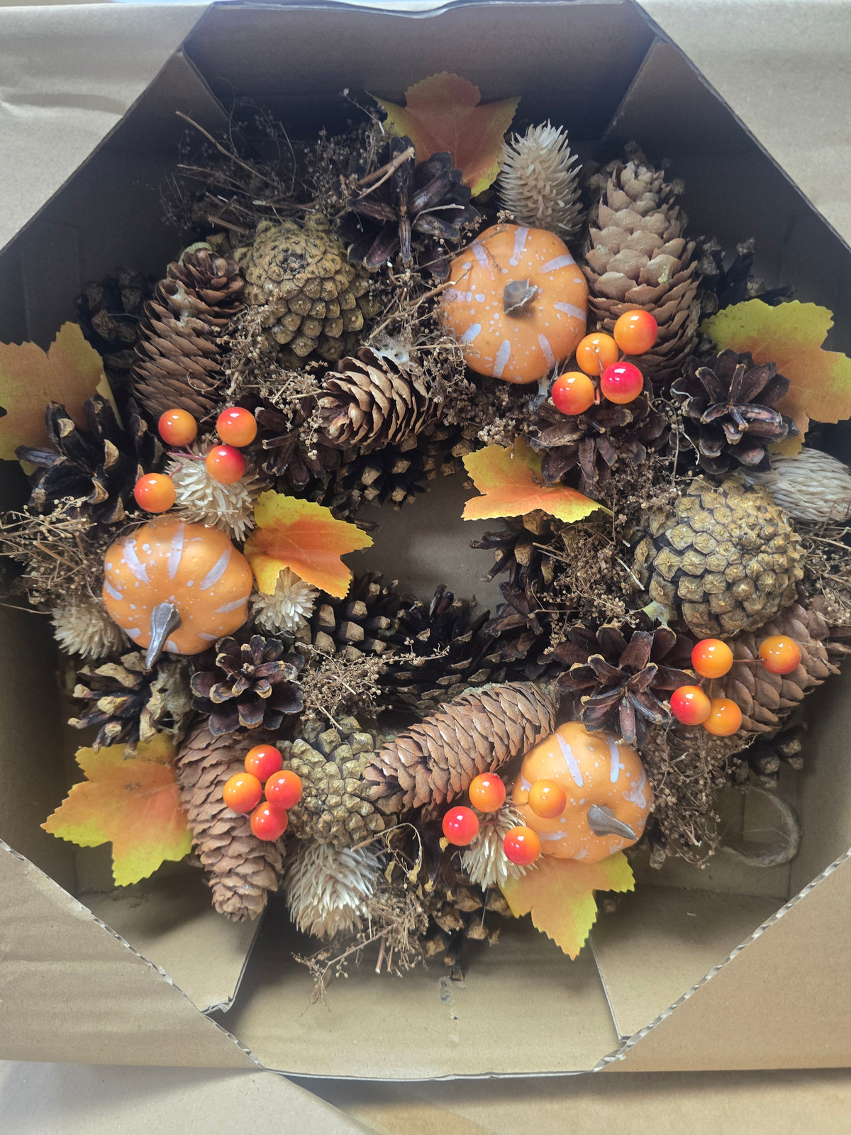 Autumn Harvest Wreath – Handmade Seasonal Decoration