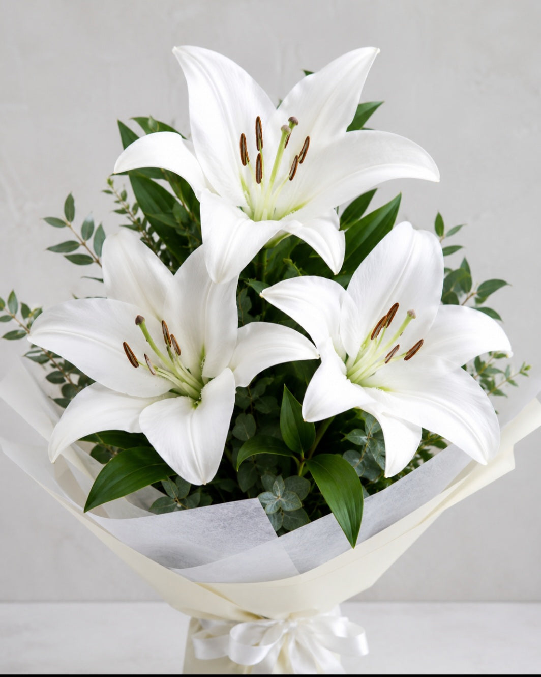 Bouquet of 3 White Lilies